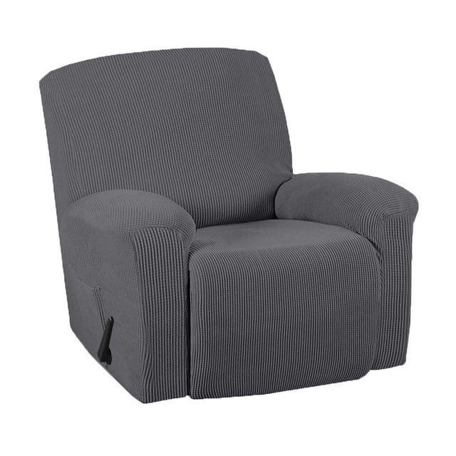 GUOOL Housse de Fauteuil Inclinable Élastique 1 Pce Antidérapante Douce Housse de Fauteuil Gris