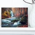 thumbnail image 2 of Designart Automne Montagne Chûte d'Eau Long View Art mural sur toile, 2 of 4
