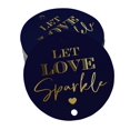 thumbnail image 1 of Inkdotpot Pack Of 50 Let Love Sparkle Wedding Favor Paper Tags Craft Real Gold Foil Hang Tags, 1 of 1