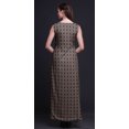 thumbnail image 4 of Bimba Robe Longue Décontractée d'Été Sans Manches à Fente avant Imprimée Géométrique pour Femmes - Petit, 4 of 5