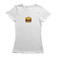 thumbnail image 1 of Cool Basic Cheeseburger Food Graphic Women's White T-shirt, 1 of 1