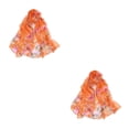 thumbnail image 3 of kurtrusly Soft And Comfortable Silk Scarf For Women Stylish Floral Print Convenient And Practical Lightweight orange 2Set, 3 of 6