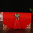thumbnail image 4 of Classic Lucky Money Bag Clear Texture Faux Silk Visiting Relatives New Year Red Envelope for Family, 4 of 8