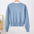 thumbnail image 4 of Timegard Cardigan for Women Lightweight Fall Cropped Solid Color Open Front Button Sweater Knit Coat, 4 of 9