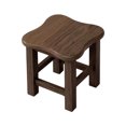 thumbnail image 2 of Solid Wood Square Stool - Versatile Seat or Coffee Table for Living Rooms, Coffee Finish, 2 of 9