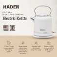 thumbnail image 2 of Haden Chelsea 1.7 Liter Electric Water Kettle with Base, Ivory & Chrome, 2 of 9