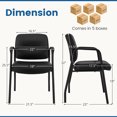 thumbnail image 2 of Costway Chaise de Salle d'Attente Sans Roues Ensemble de 10 avec Accoudoirs Intégrés pour Réception, 2 of 7