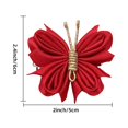 thumbnail image 2 of 2 Pcs Pinces à Cheveux Papillon Cheveux Bouclés Accessoires de Coiffure Mignons Fil d'Or Rouge, 2 of 9