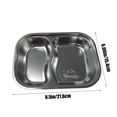 thumbnail image 3 of Aihimol Stainless Steel Divided Plates Tray,Compact Serving Platter, Dinner Snack, Camping Dishes, 3 of 6