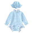 thumbnail image 1 of Girl Rash Guard Swimsuit Summer Long Sleeve Sun Protection Bathing Suits 3-6 Months Girl Fashion, 1 of 3