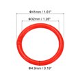 thumbnail image 2 of Unique Bargains Loose Leaf Rings Binder Ring, Red, 50 Pack, 2 of 6
