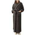 thumbnail image 1 of Timegard Womens Robe Soft Warm Fleece Bathrobe Solid Color Fall Winter Casual Loose Comfy Nightgowns, 1 of 7