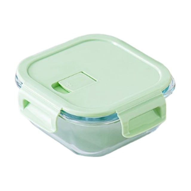 Ohufall Glass Bento Box Can Be Microwave Oven Students Heated Lunch Box Office Fresh-keeping Box Food Storage Containers Meal Prep Containers Food Containers With Lids