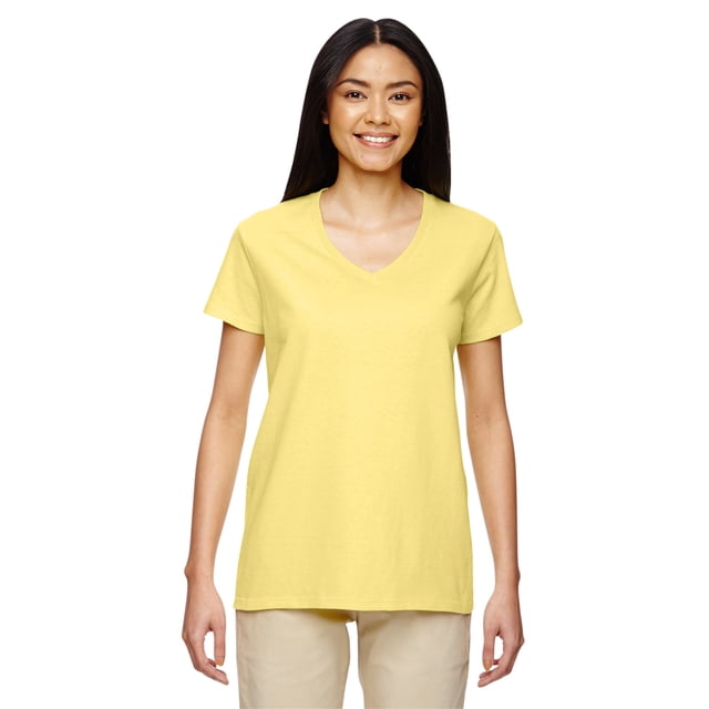 Gildan T-Shirt pour Femmes à Col 1/2 avec Encolure et Épaules Rubanées, Style G5V00L