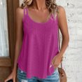 thumbnail image 1 of EGNMCR Tank Tops for Women Women Col Rond de Mode Sans Manches Confortable Gilet Fronde, 1 of 6