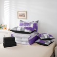 thumbnail image 4 of YST 7-Piece Purple Grey White Ombre Comforter Set, Full – Modern Graffiti Aesthetic, Gradient Design, 4 of 4