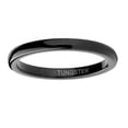 thumbnail image 3 of Tungsten Carbide Black Men's Wedding Band Ring 2MM, 3 of 5