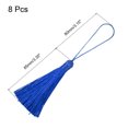 thumbnail image 2 of Unique Bargains 6.5' Silky Bookmark Tassels with Loop for DIY Craft Accessory, 8Pack Sapphire Blue, 2 of 5