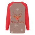 thumbnail image 4 of Costumes de Noël en Liquidation Mode Blouse à Manches Longues Imprimée de Noël Col Rond Chandail Décontracté Hauts Chandails Chandails Molletonnés Grande Taille pour Femmes, 4 of 4