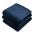 thumbnail image 1 of Costway 84'' x 90'' Flannel Heated Blanket Electric Throw w/ Dual Controllers Blue, 1 of 10
