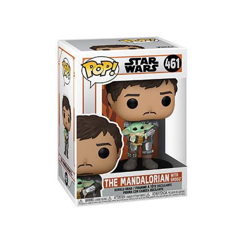 Funko POP Star Wars: Mandalorian- Mando Holding Child Vinyl Figure