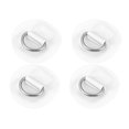 thumbnail image 1 of Unique Bargains 4 Pcs Coussinet Anneau en D Blanc 6 cm en PVC Acier Inoxydable Forme Ronde Coussinets Anneau en D pour Bateau Gonflable Kayak, 1 of 7