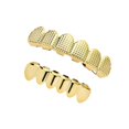thumbnail image 1 of Hip Hop Grill Teeth Fake Mouth Jewelry Costume Teeth Caps Cosplay Decor Golden/Silver, 1 of 9