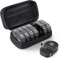 thumbnail image 1 of Canvas Pill Organizer 2 Times Daily, Large AM PM Weekly Medicine Box with Bag, 1 of 4