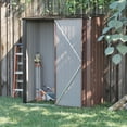 thumbnail image 2 of Outsunny Remise de Rangement Extérieure 5'x3' avec Porte Simple, Brun, 2 of 8