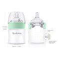 thumbnail image 3 of Yooforea Silicone Coated Glass Baby Bottle, 0M+ Slow Flow Nipple I Anti-Colic, Wide Neck, Stable Base I Medical-Grade Silicone Coating Shatter Protection, BPA BPS PVC Free (2 Pack, 90 ML/3OZ-Tea), 3 of 5