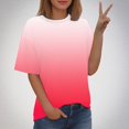 thumbnail image 1 of Lolmot Blouses pour Femmes, T-shirt Imprimé de Mode pour Femmes à Manches Courtes, Blouse à Col Rond, Hauts Décontractés, 1 of 5