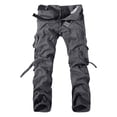thumbnail image 1 of CEHVOM Men's Loose Multi-Pocket Washed Overalls Outdoor Casual Pants Trousers, 1 of 3
