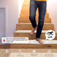 thumbnail image 3 of Tapis d'Escalier Autocollants Sans Résidu Lavables en Machine Réutilisables Marches Antidérapantes - 100 % Polyester Dos Tpe Robuste Coureur d'Escalier en Bois Intérieur - Lot de 15 Tapis Antidérapants 30 Pouces"X8" - Jaune Pierre, 3 of 5