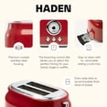thumbnail image 3 of Haden Dorset 2 Slice Wide Slot Stainless Steel Toaster, Rectory Red, 3 of 9