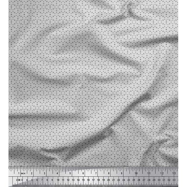 Soimoi Cotton Voile Fabric Geometric Small Fabric Prints by Yard 56 Inch Wide