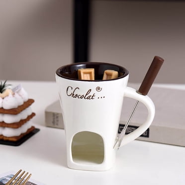 Chocolate Fondue Cup Household Ceramic Cheese Melting Stove Candle Heating Stove Cup Chocolate for Melting