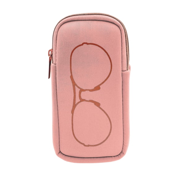 Mine., Neoprene Double Eyeglass & Sunglasses Travel Organizer Case, Blush
