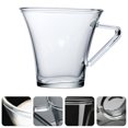 thumbnail image 4 of Tasse à Espresso Transparente Tasse d'Eau Pratique Tasse à Café en Verre avec Poignée, 4 of 9