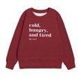 thumbnail image 1 of Chandail en Molleton pour Filles Rabais Chandail à Col Rond Surdimensionné pour Filles Mode pour Enfants Chandail à Manches Longues à Enfiler Hauts 1-12 Ans Chandail à Manches Longues pour Bébé Fille Rouge 7-8T, 1 of 6