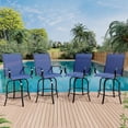 thumbnail image 1 of Patio Furniture 4Pcs Outdoor Swivel Bar Chairs, Patio High Swivel Bar Stools, All Weather High Back and Armrest Patio Chairs, Outdoor Rotating BarChair Counter Height for Deck Lawn Garden Backyard, 1 of 1