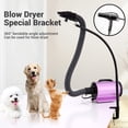 thumbnail image 3 of Dog Blow Dryer Holder, Clip on Desk 360 Degree Rotation Pet Grooming Table Stand 23.6in with Strap for Tabletop, 3 of 7