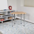 thumbnail image 1 of Flash Furniture Billie Hex Natural Collaborative Student Desk (Adjustable from 22.3"" to 34"") - Home and Classroom, 1 of 5