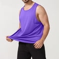 thumbnail image 2 of Yuyuzo Sleeveless Shirts for Men Round Neck Workout Tank Tops Solid Color T Shirts Loose Fitted Tees, 2 of 6