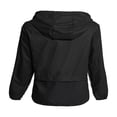 thumbnail image 3 of Veste Imperméable Légère pour Femmes, Couleur Unie, Fermeture Éclair devant, Coupe-Vent, 3 of 6