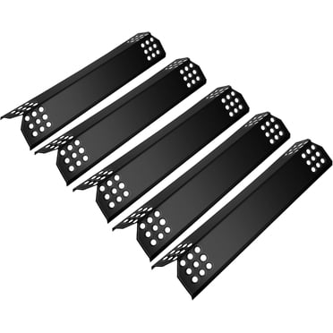 BBQ Heat Plates .” L Barbecue Gas Grill Replacement Parts Porcelain Heat Shield Tent BBQ Burner Cover Flame Tamer for Gas Grills