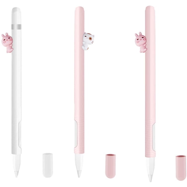 Compatible for Apple Pencil 2, Pen Cover- Shatter-Resistant Silicone Cute Soft Touch Pen Case Pencil Protective Shell Capacitive Stylus Sleeve Holder Protector(2pcs)