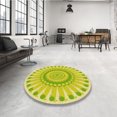 thumbnail image 4 of Ahgly Company Tapis Rectangulaire Lavable en Machine Intérieur Vert Transitionnel, 2 Pieds x 4 Pieds, 4 of 7