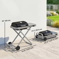 thumbnail image 3 of Outsunny Barbecue au Gaz Propane Portable avec Chariot Pliable, Roues, Noir, 3 of 10