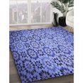 thumbnail image 3 of Ahgly Company Tapis d'Intérieur Lavable en Machine Carré Bleu Denim, 4 Pieds Carré, 3 of 7
