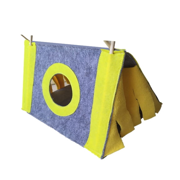 mmirethe Small Animal Hideout House – Durable Stylish Breathable Mesh Value For Money Rat Squirrel Ferret Dwarf Bunny Trigon blue S 28*20*16 yellow L 37*25*21